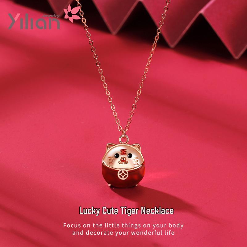 Double-Sided Four-Leaf Clover Heart Necklace: Sterling Silver Clavicle Chain, Women's Summer Korean Fashion, Mori Style Pendant.