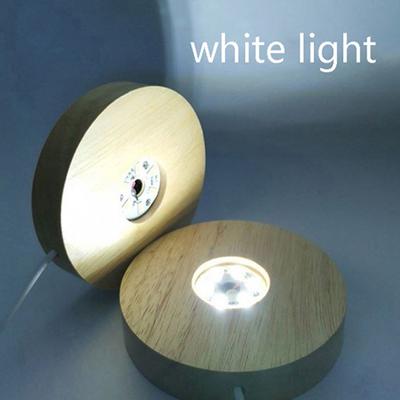 Wooden Led Light Dispaly Base Wooden Night Lamp Base Led Light Display