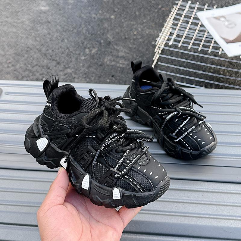 Angola Red Children's Shoes 2025 Spring New Korean Version Trendy Brand Girls Sports Shoes Boys Dad Shoes Casual