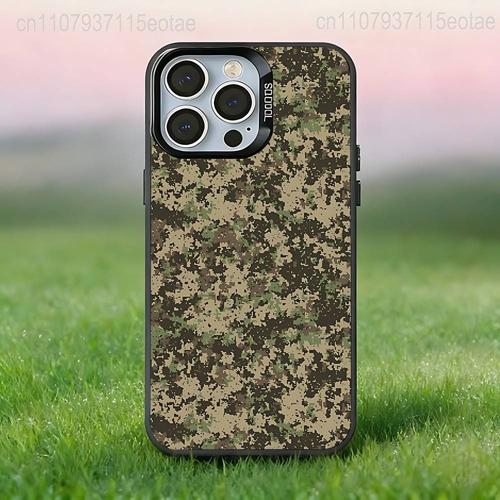 Camouflage Camo Military Cool Black Phone Case Compatible with iPhone 17 16 15 14 13 12 11, Pro, Max, Plus, E, Air, Mini