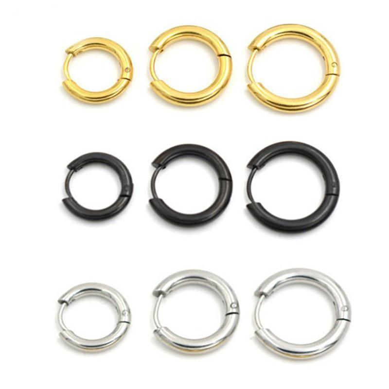 18K Roestvrij Staal Ronde Hoepels: Unisex Niche Design Titanium Oorbellen