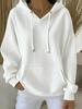 2025 Autumn/Winter Solid Color Trendy Casual Long Sleeve Drawstring Hoodie
