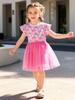 Little Maven Sommer-Netz-Mädchenkleid im europäischen und amerikanischen Stil