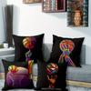 4Pcs Pop Art Basketball Throw Pillow Covers, Colorful Basketball Hand & Hoop Print Cushion Cases, Basketball Fan Home Decor