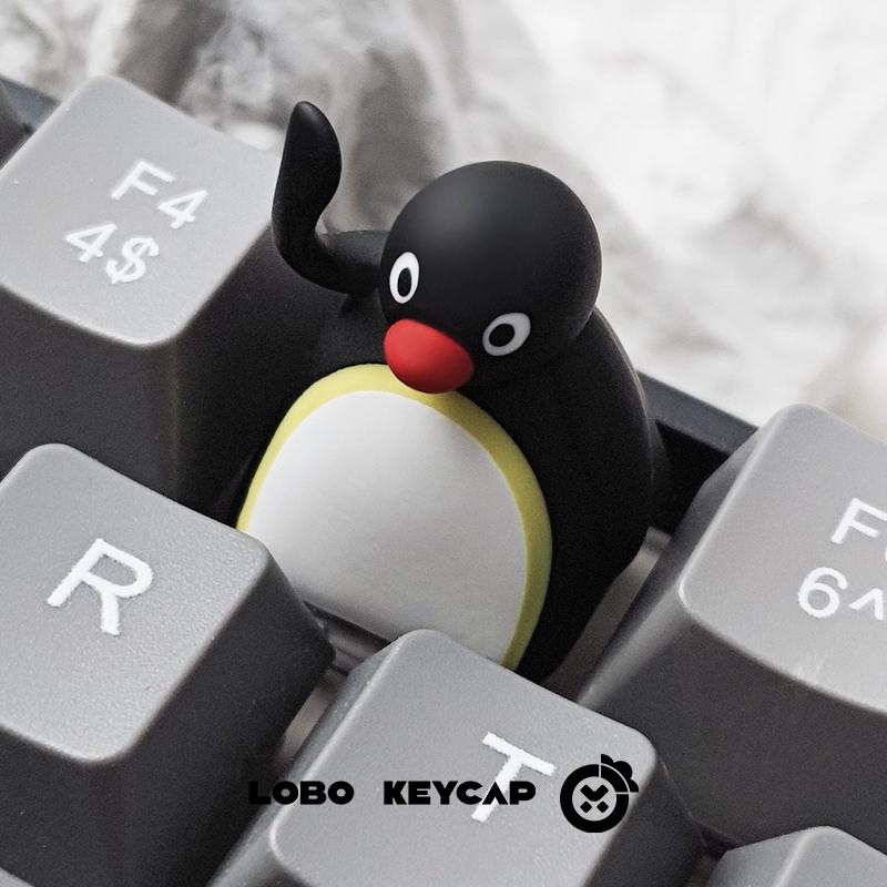 Fun Pingu Series Multiple Expressions Cute Penguin Style Mechanical Keyboard Replace Keycap Resin Material Esc Periphery Gifts