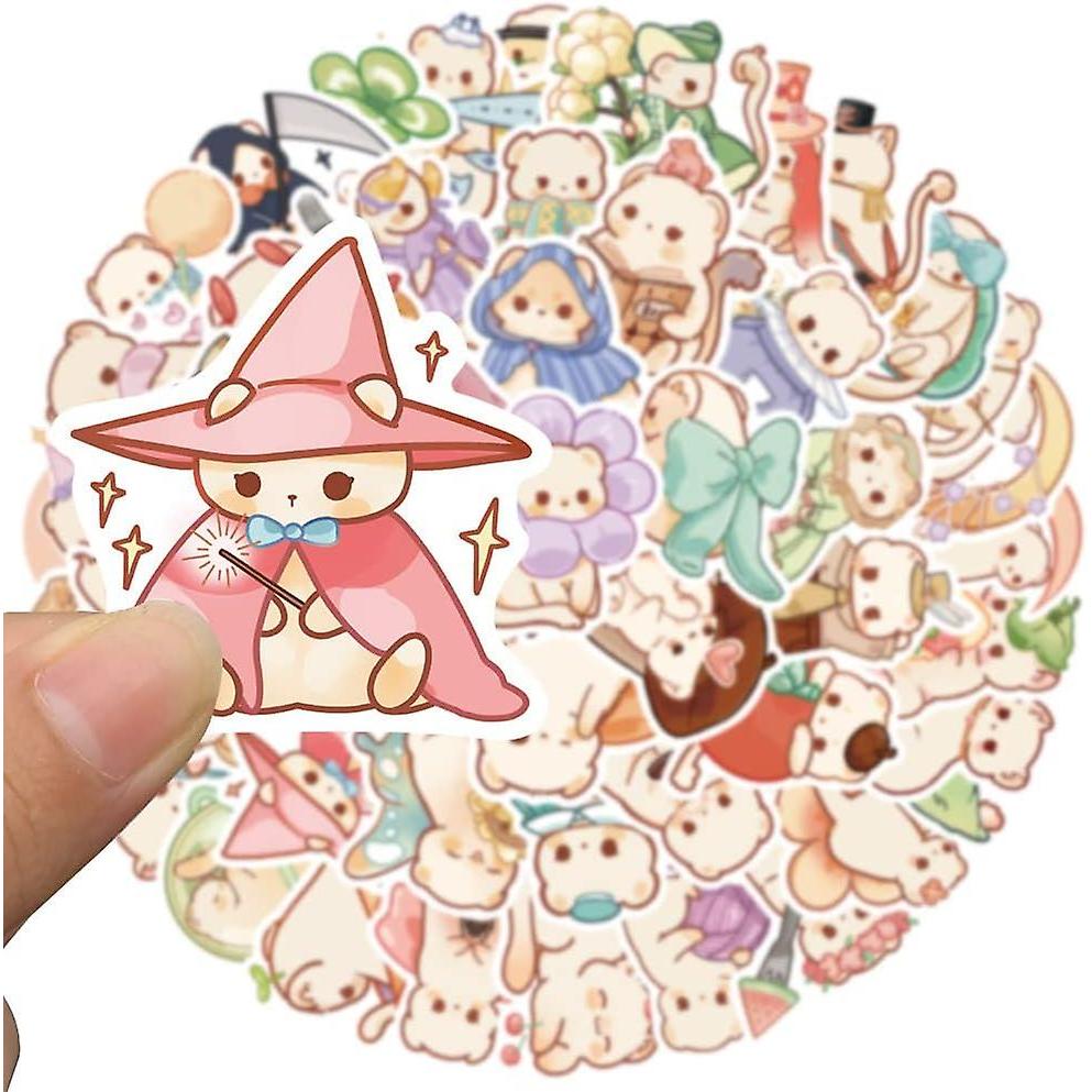 50pc Cute Animal Water Bottle Stickers Pack,VSCO Waterproof Stickers,Dorm Room Decor Aesthetic Stickers for Water Bottle,Laptop,Phone,Journal Girls