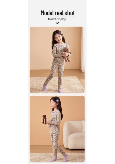 Kids' Autumn Winter Warm Cotton Pajama Set: Boys & Girls