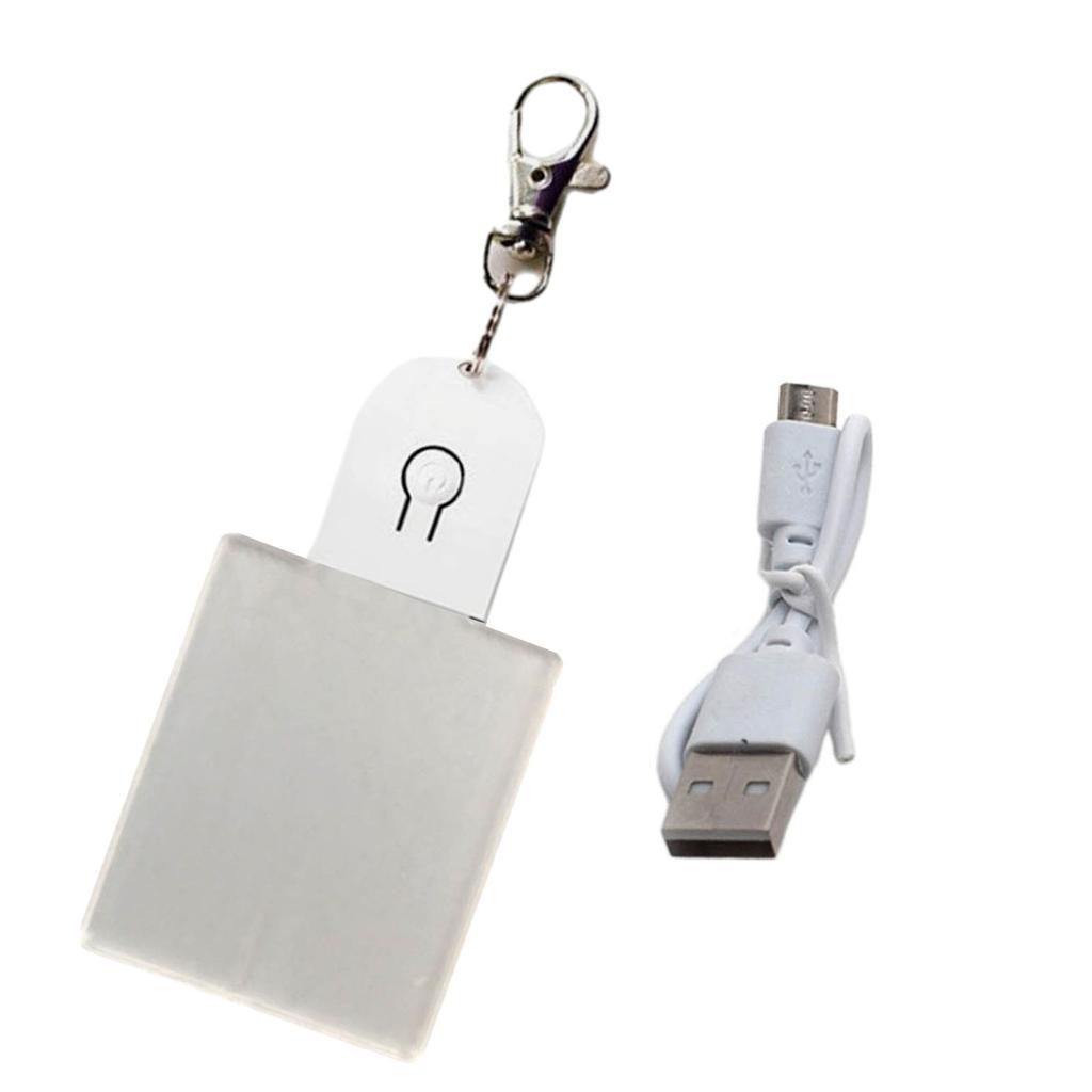 LED Keychain Novelty Night Light Key Chain Rings Christmas Festival Pattern Luminous Keyring for Outdoor Emergency Daily