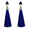 1pair Bohemian Women Ethnic Hanging Rope Tassel Earrings