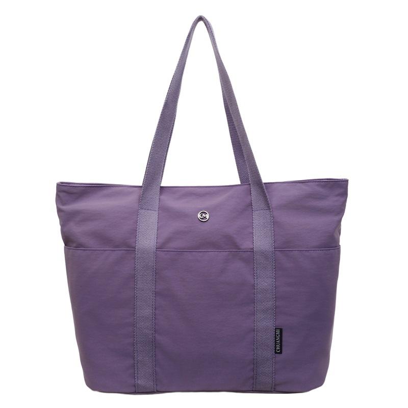 2025 new leisure commuting large-capacity commuting shoulder tote bag fashionable versatile solid color simple handbag