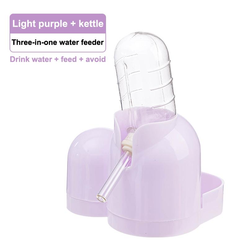 

Бутылка для воды для хомяка, автоматическая бутылка для питья для маленьких домашних животных, контейнер-кормушка, диспенсер для воды для домашних животных, контейнер для еды фиолетовый