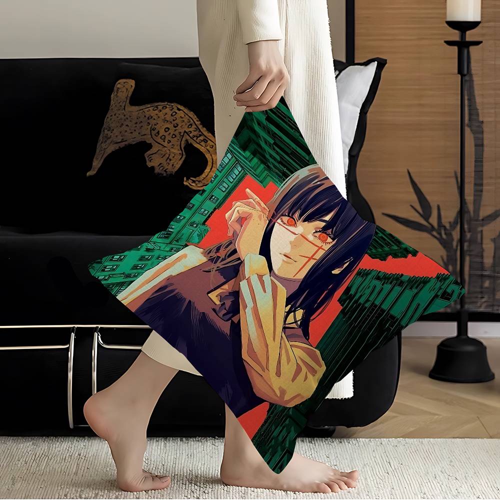 Chainsaw Man Makima Pillow Cover Sofa Cushion Cover Home Room Decoration Children Gift