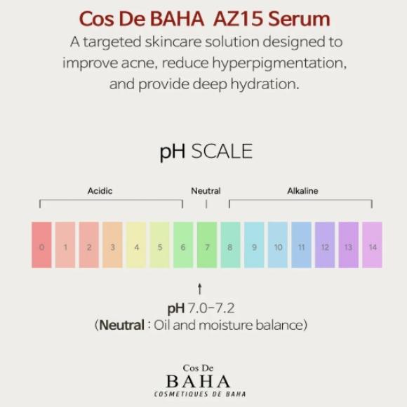 Cos De BAHA Azelaic Acid AZ 10% Serum, AZ 15% Serum 30ml, AZ 20% Cream 50ml (11 Options)