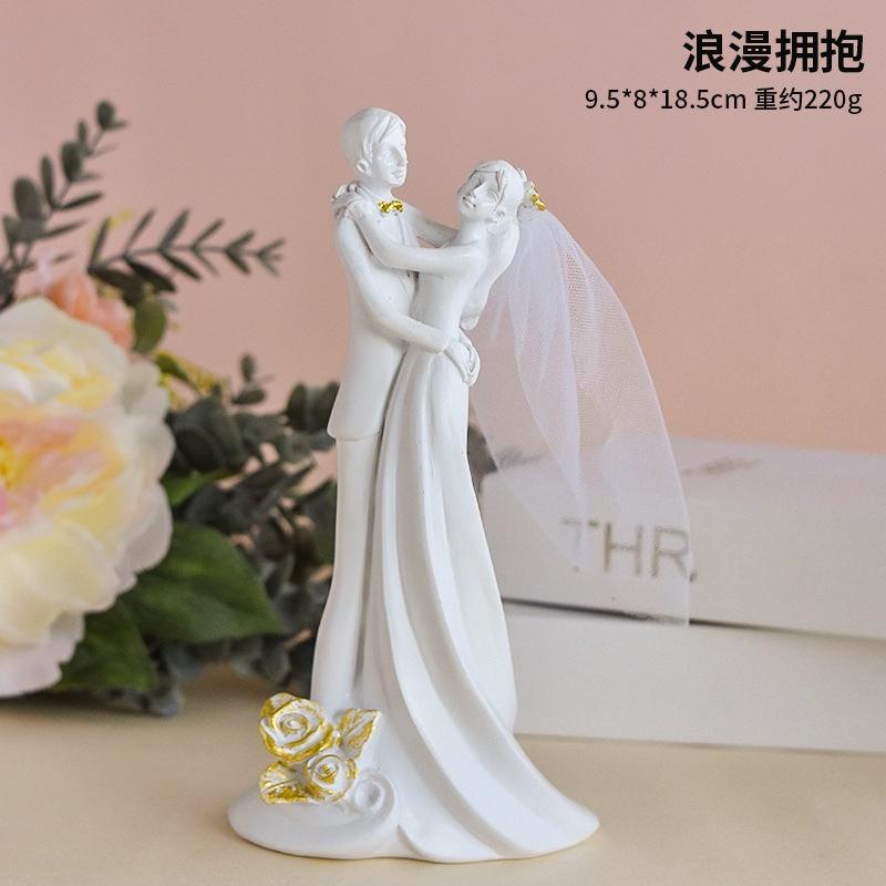 Nordic Style European Wedding Bride and Groom Series Resin Desktop Ornaments Valentine's Day Hand-made Decorative Figurines
