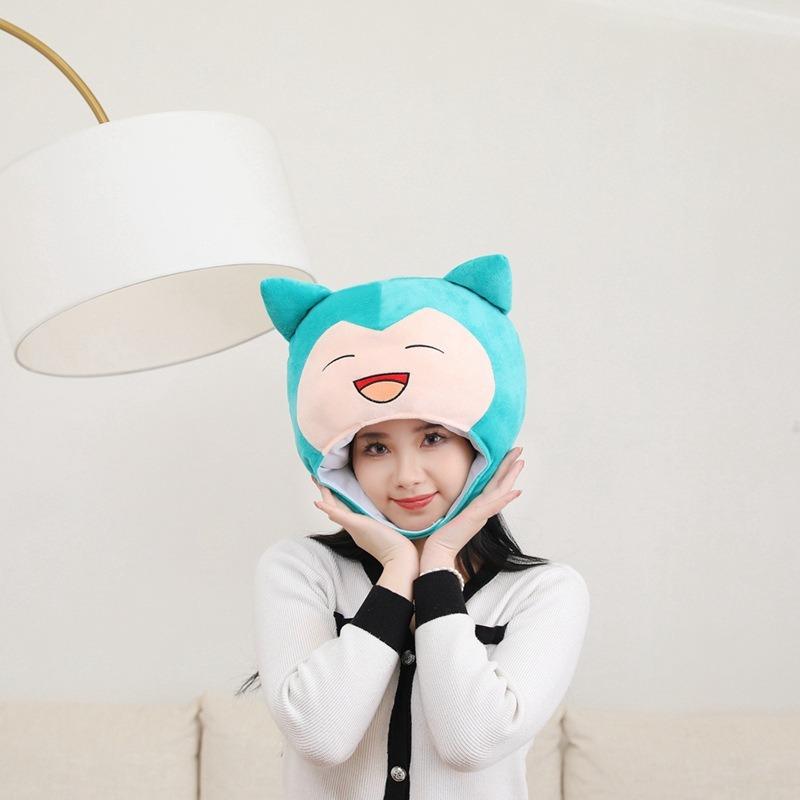 Halloween Blue Cotton-filled Monster Hood Hat, Photo Props, Photo Props, Cartoon Headgear Performance Props