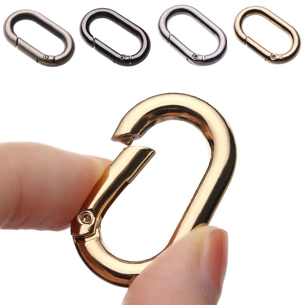 Camping Hiking Accessories Spring Oval Rings Handbags Clips Bag Belt Buckles Outdoor Carabiner