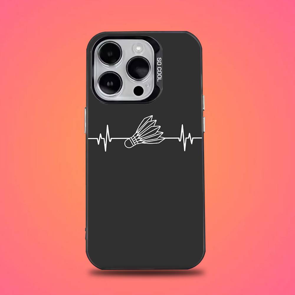 

Sport Badminton Cool Phone Case For iPhone 16,15,14,13,12,11,Pro,Max,Plus,Mini,XS,SE Anti Fall Black Matte Hard Bumper iPhone15