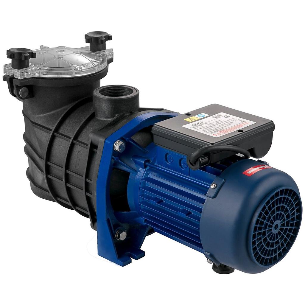 Pompă Piscină 1 CP, 15000 L/h 750W Pompă Piscină Pompă Piscină Îngropată/Supraetajată cu Coș de Filtrare Motor Pompă Piscină pentru Apă Curată în Piscină 1.97"
