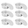 4 Inches 6pcs Cake Mould Non Stick Removable Base Round Cake Pan Set for Wedding Birthday Party
