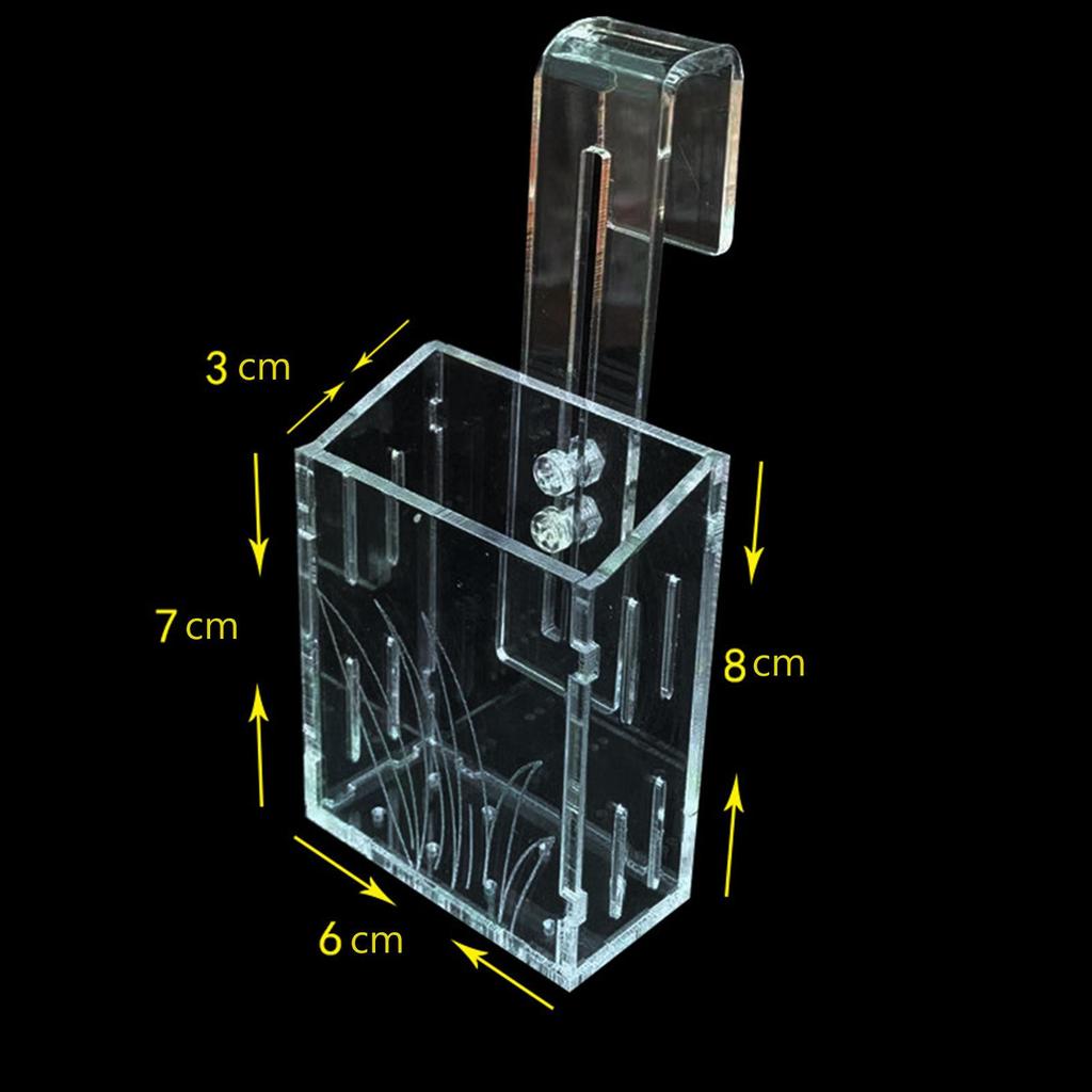 Portavaso per piante d'acquario Porta erba Acrilico Piccolo Paesaggio Piante Coltivazione Vaso Accessori Acquatici