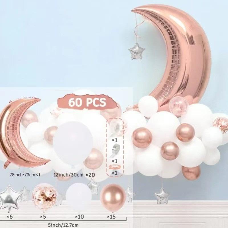 New Cloud Star Balloon Moon Festival Party Background Wall Decoration