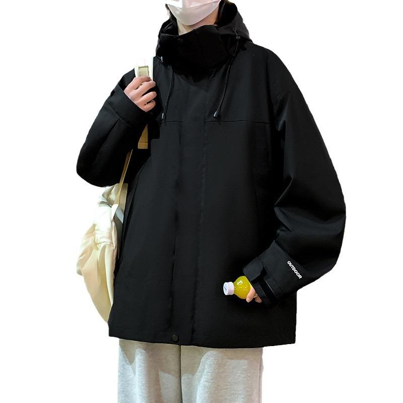 Spring and Autumn New Men's Korean Version Contrast Color Hooded Multi-Pockets Stylish Couple Internet Celebrity Same Style Fashion Jacket