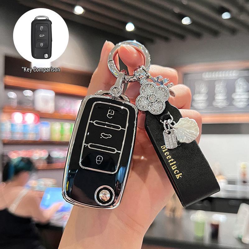 Volkswagen Key Cover: Fits Sagitar, Lavida, Jetta, Passat, Bora, Tiguan – Unisex Car Key Shell