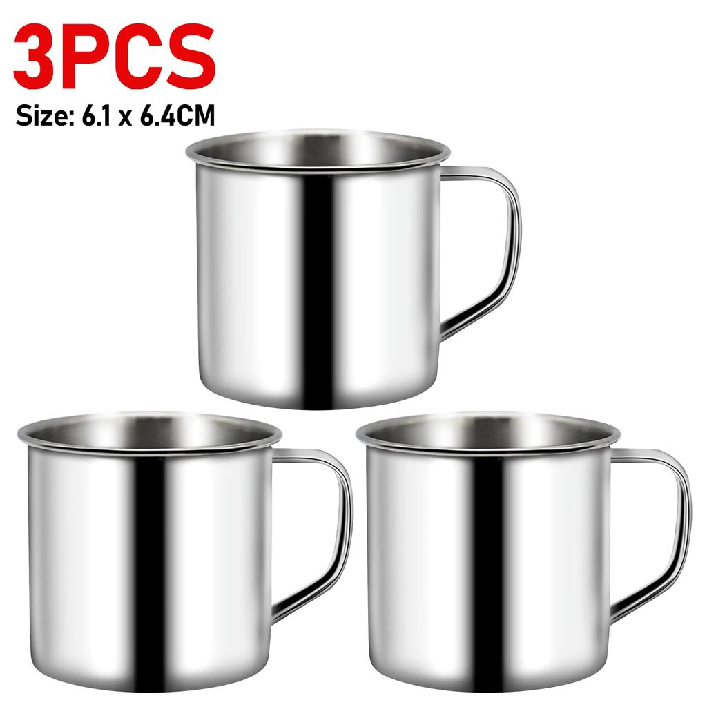 Nerezové hrnky na kávu Izolovaný hrnek na kávu a čaj s uchy Nerozbitný 200ml Kovový hrnek Hrnek Kuchyňské doplňky