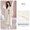 Pajamas Women Spring And Autumn Pure Cotton Long-Sleeved Medium And Long Skirts Cute Fairy Style Pajamas Gauze Can Be Worn Outside