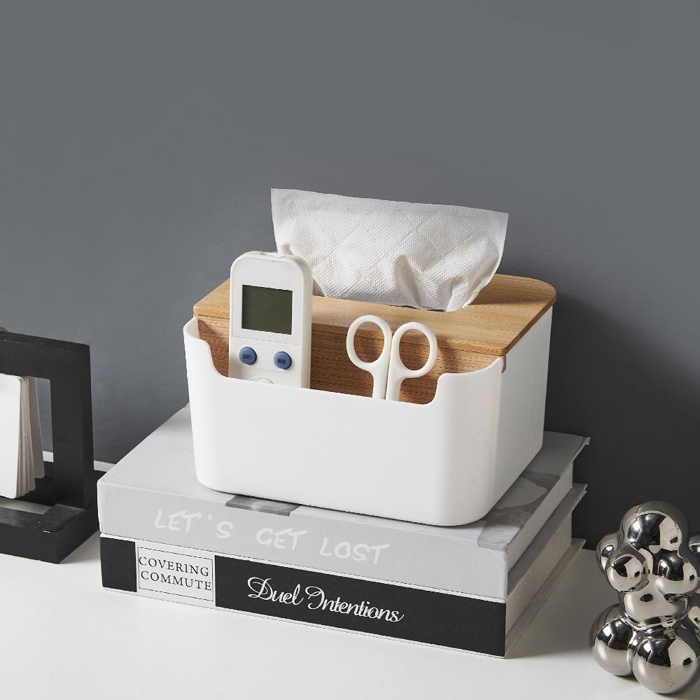 New Multifunction Remote Controller Storage Box Cosmetic Storage Plastic Desktop Storage Box Tissue Box Holder