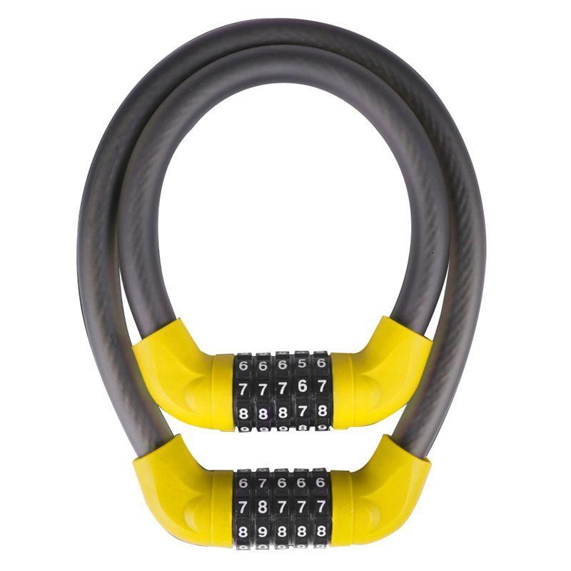 NEW HOT In Stock-2PCS Universal Bicycle Locks 5-Digit Password Road Bike Security Steel Wire Locker Cycling Padlock