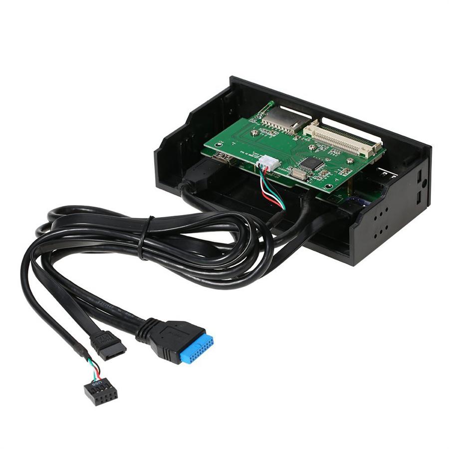 5.25" PC Computer Front Panel with USB 3.0 Hub Card Reader USB 3.1 & eSATA Port