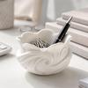 Matte White Decorative Box 3D Printed Flower Petal Storage Box, Jewelry & Makeup Organizer, Brush Holder Large Capacity Wide-Mouth for Brushes