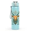 1PC Folk Style Deer Head Art 750ml Color Plastic Sports Water Bottle Leakproof Flip Straw Lid Suitable for Sports Office Home Use
