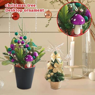 20cm Simulierter Grüner Pflanztopf Weihnachten Künstlicher Weihnachtsbaumtopf Heimdekoration Ornamente Weihnachten Dekorative Topfpflanze