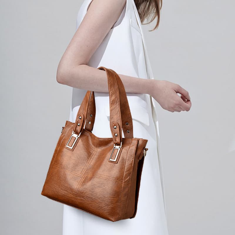 Shoulder Fashion Soft Leather Tote Bag