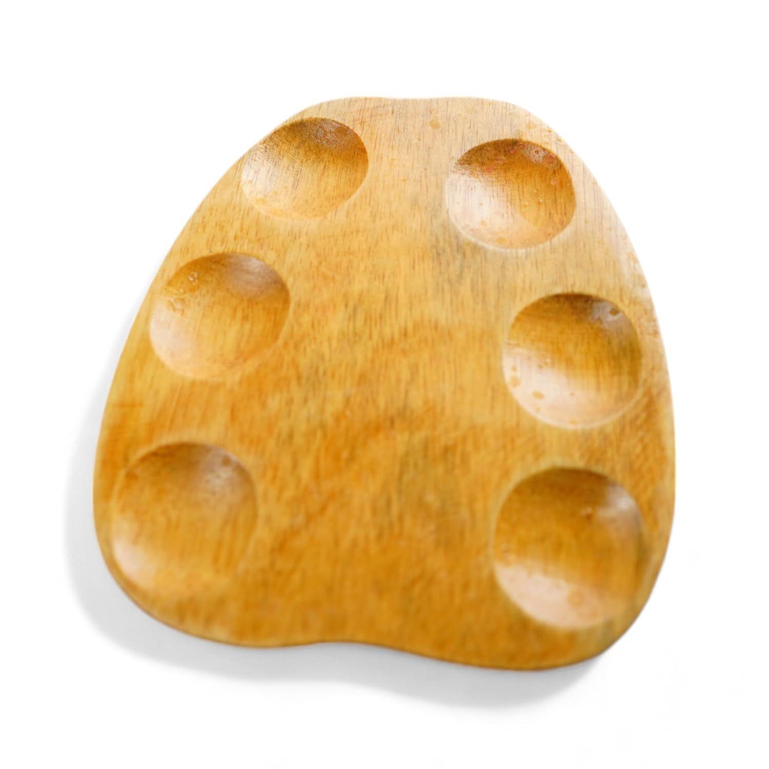 

Wooden Painting Palette - Apple Shaped Palette for All Painting and Drawing Purposes (Oil, Watercolour, Acrylic, Gouache) for Kids, Professionals