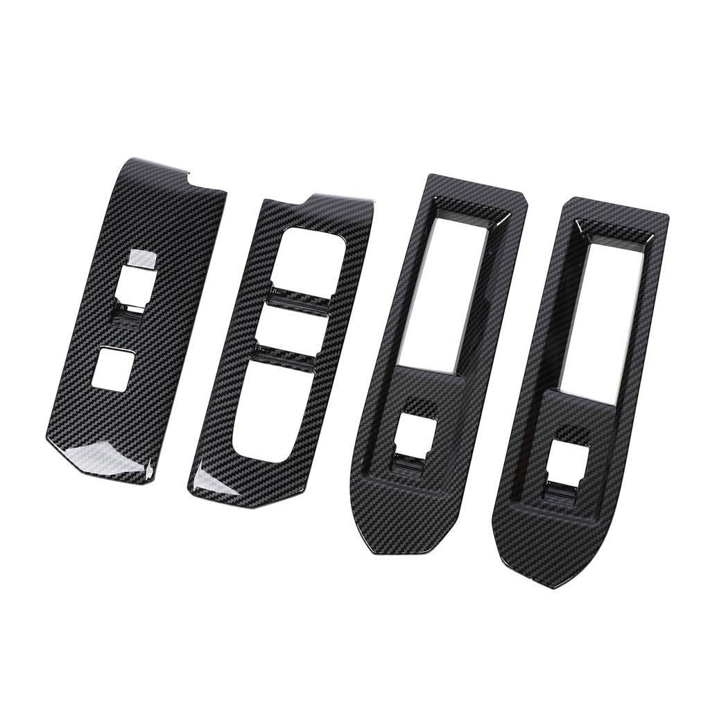 4pcs Window Switch Panel Cover Trim Carbon Fiber Style Interior Decoration Window Control Panel Trim for Tacoma 2024