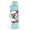 1PC Angry Stitched Baseball Face Art 750ml Color Plastic Water Bottle Leakproof Flip Straw Lid For Sports Office Home Use