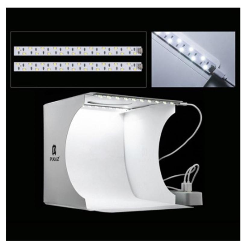 4GL PULUZ 24cm PU5022 2-częściowy Led Photo Studio Box Fotografia Led Light Box 6-kolorowe tła