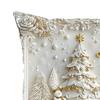 4Pcs Christmas Throw Pillow Cover White Santa Claus Snowman Xmas Tree Reindeer Cushion Cover Xmas Decorative Pillow Cover for Home Sofa Bed Couch