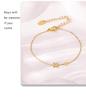 Oumeika Titanium Steel Jewelry Set: 26 Zircon-Inlaid Letters, PVD Gold-Plated Necklace, Bracelet, Earrings, and Ring.