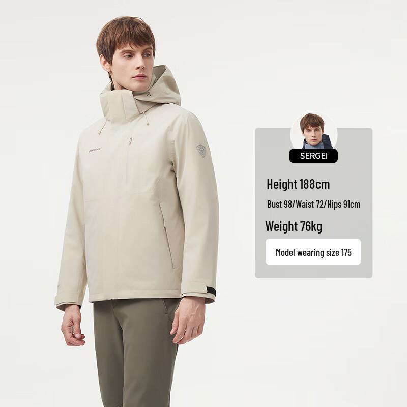 Tanboer Men's 3-in-1 City Outdoor Windproof Down Jacket