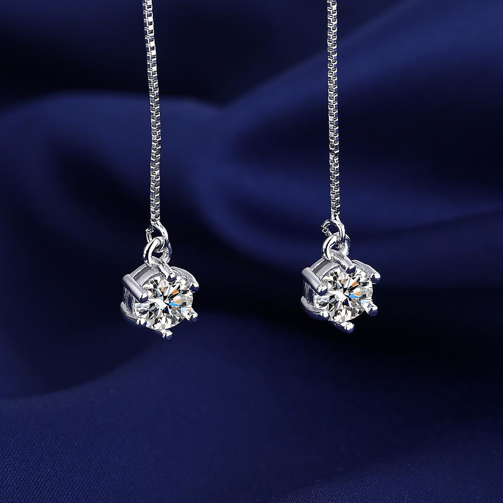 Elegant Korean Style Six-Claw Crown Earrings - Classic Women's Fashion Ear Studs