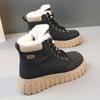 Winter neue Samt verdickte High-Top Baumwollschuhe Damen flauschig vielseitig warm leicht Schneestiefel Martin Stiefel Damen
