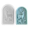 Christmas Reindeer Embossed Silicone Mold Silicone Candle Mould For Handmade Candle Soap Chocolate Holiday Decoration
