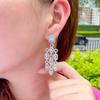Long Tassel Bright Diamond Slightly Inlaid Zircon Earrings, Bridal Wedding Accessories Accessories Gifts
