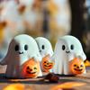 Cute Anime Style Pumpkin Statue - Halloween Decoration, Durable Handicrafts Suitable for Living Room and Bedroom