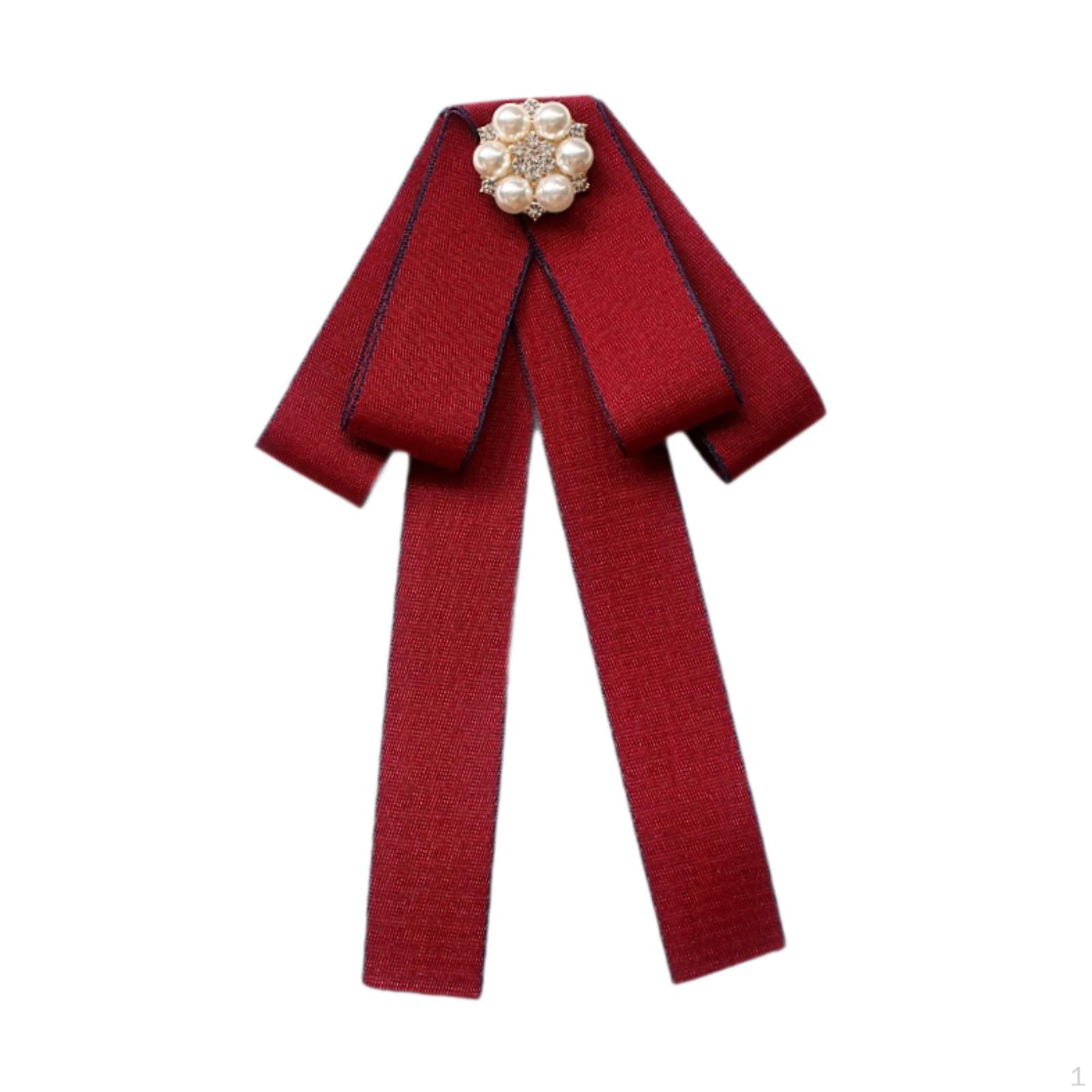 

Галстук-бабочка для женщин, брошь на шею, булавка, украшение на воротник, лента, предварительно завязанный галстук-бабочка, костюм красный