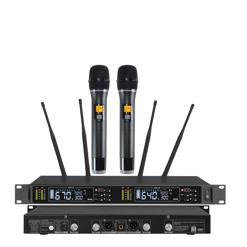 True Diversity One-to-Two Wireless Microphone System